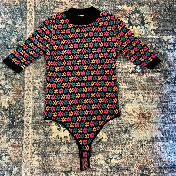 Free people body suit short fleece shirt - Picture 1 of 2